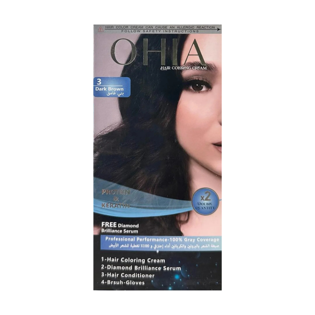 Ohia 3 Dark Brown Hair Coloring Cream