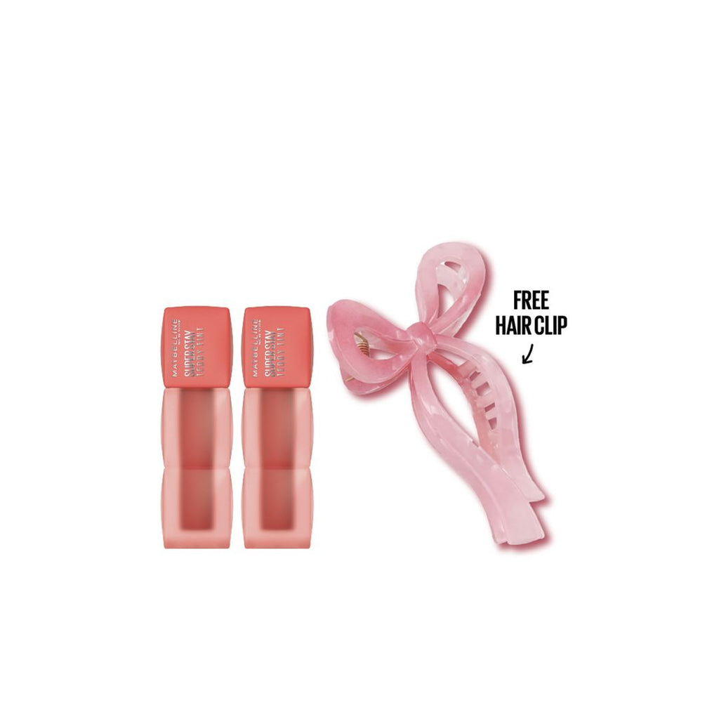 Maybelline Teddy Tint Lip Tint Duo + FREE Hair Clip At 15% Off