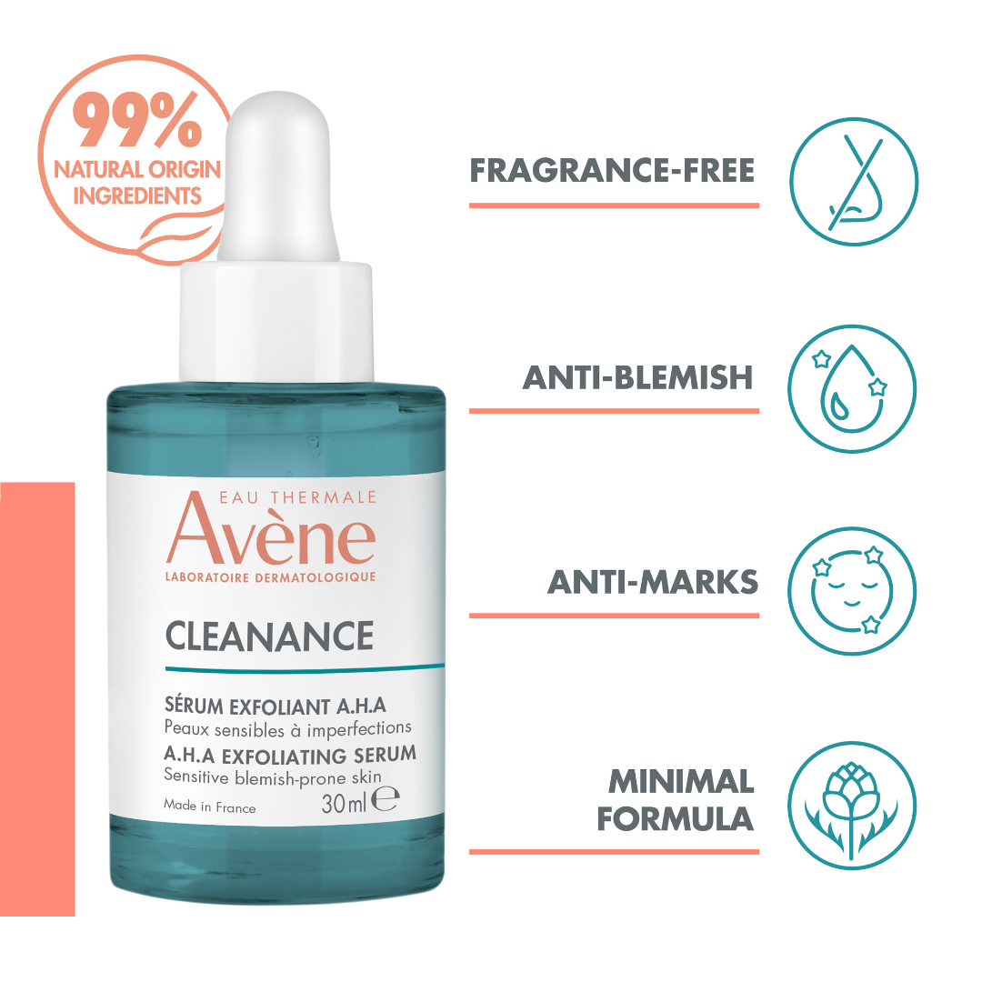Avène Cleanance AHA Exfoliating Serum Benefits