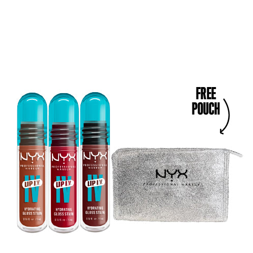 3x Lip IV Hydrating Lip Gloss + FREE Pouch