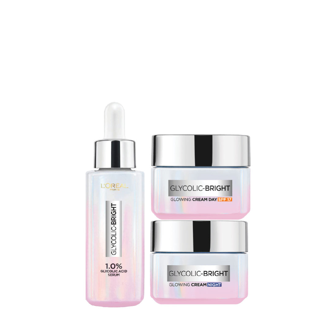 Glycolic Bright Day Cream 50 ML + Night Cream 50 ML + Melasyl Serum 30 ML At 20% OFF