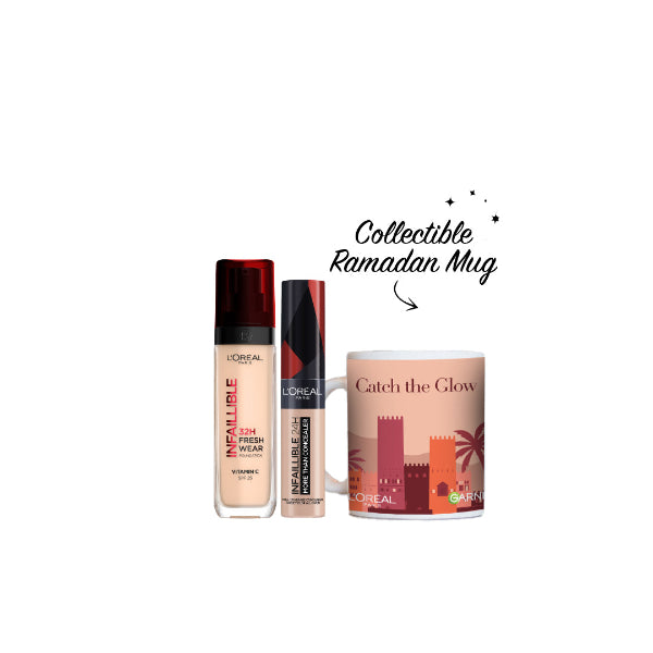 Infaillible Liquid Foundation + Full wear Concealer + FREE Sunset Mug At 20% OFF