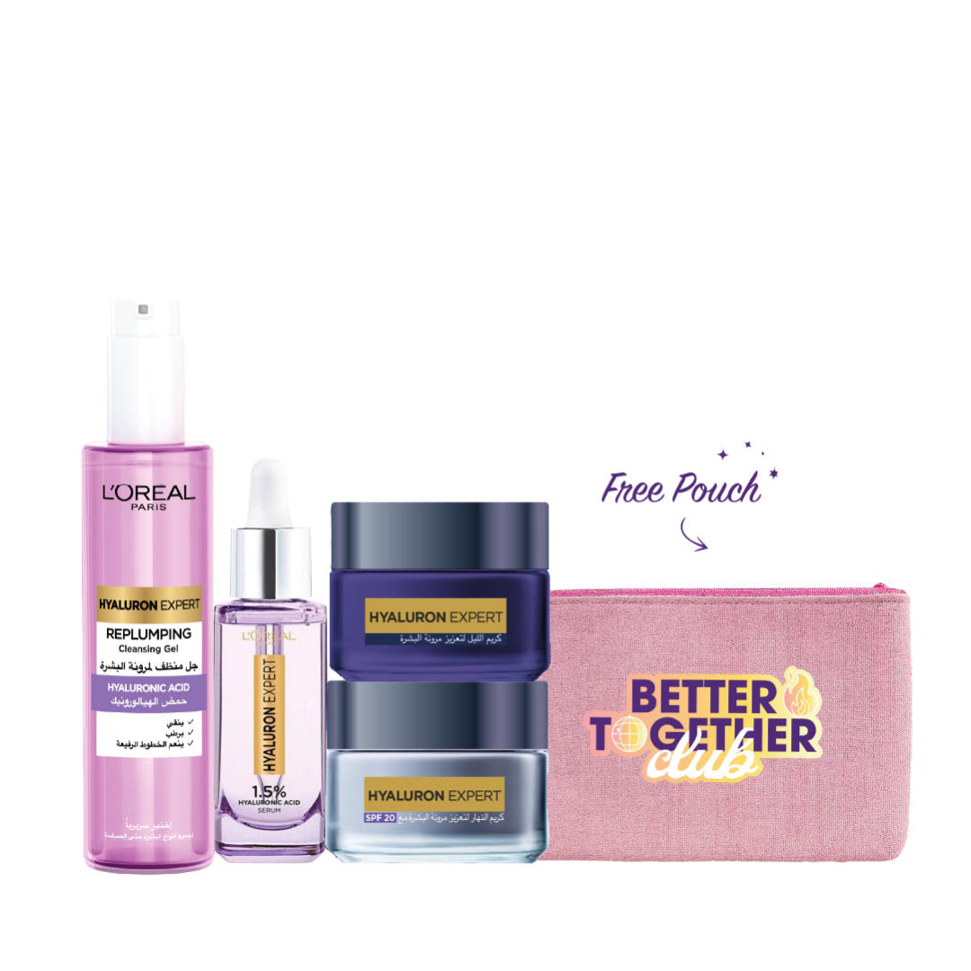 Hyaluron Expert Wash 200 ML + Serum 30 ML + Day Cream 50 ML + Night Cream 50 ML + FREE Pouch