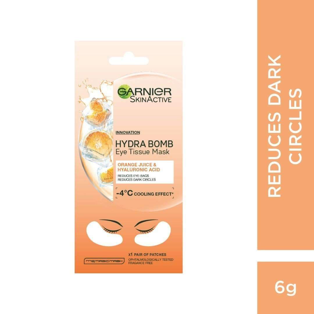 Hydra Bomb Hydrating & Brightening Eye Tissue Mask - with Hyaluronic Acid and Vitamin C for Dark Circles
