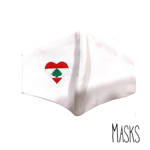 Lebanese Heart White Mask