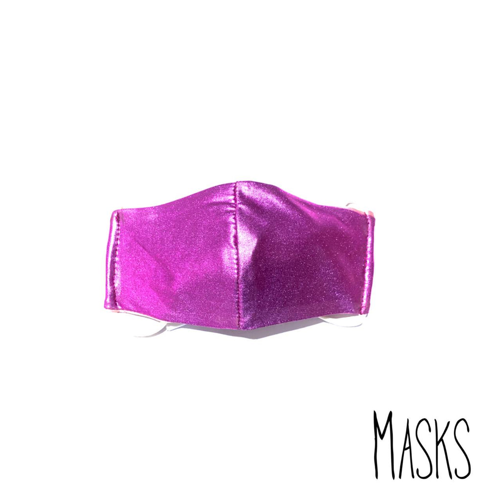 Masks Fuschia Shimmery Mask for Kids | Loolia Closet